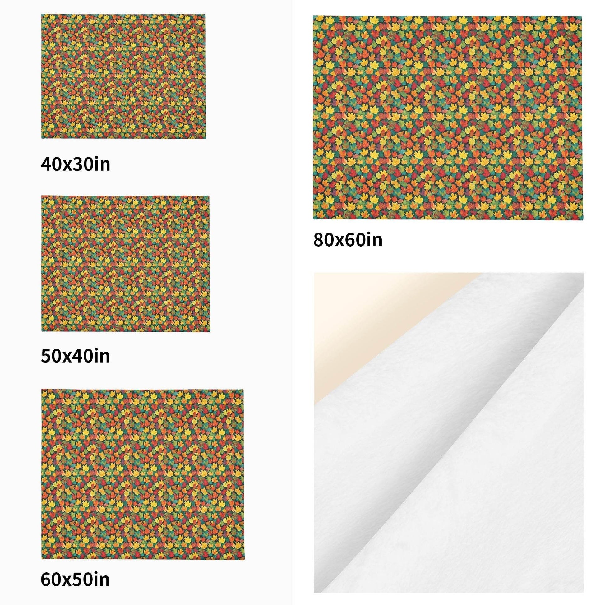 Colorful Leaves Flannel Breathable Blanket 4 Sizes - DeRose Seasonal