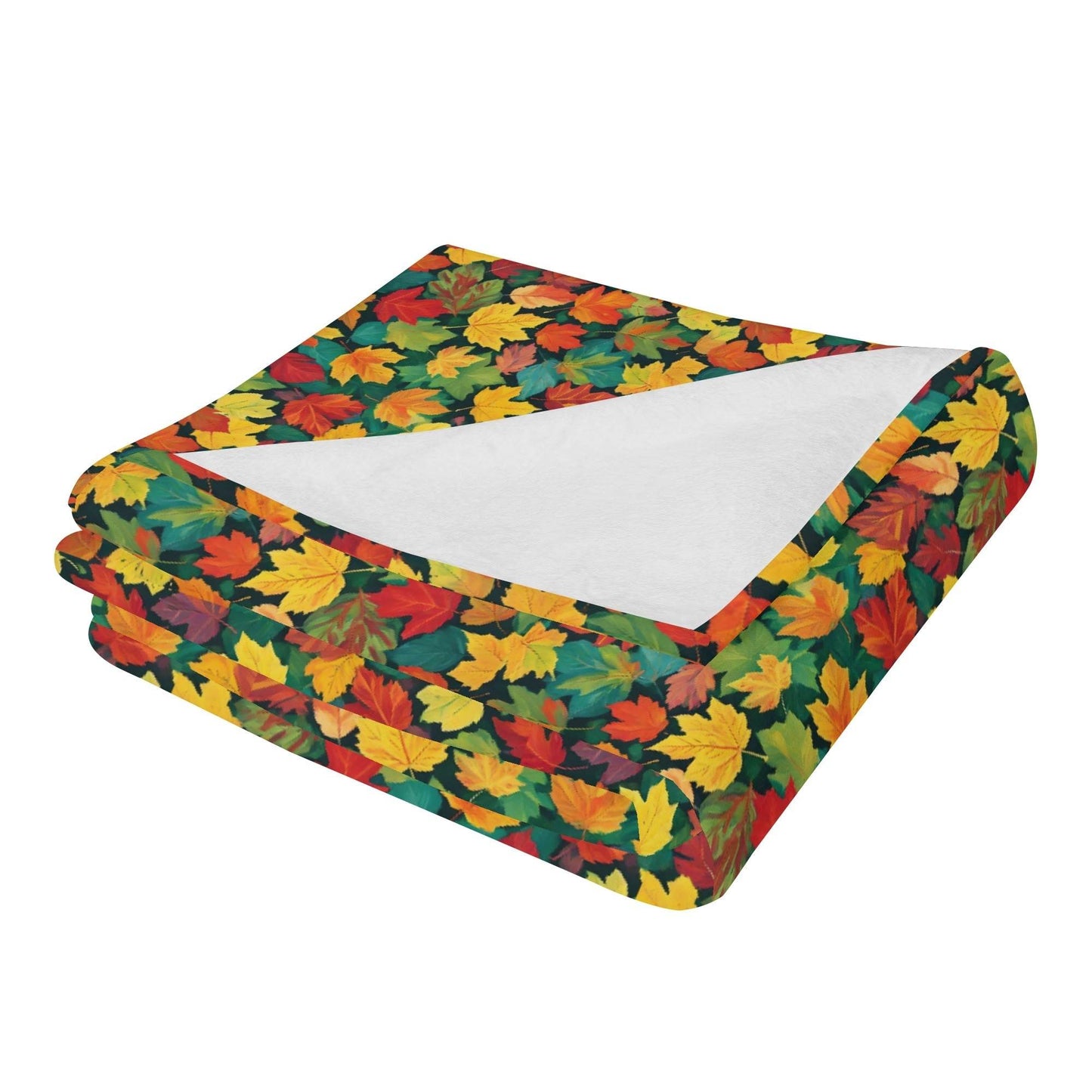Colorful Leaves Flannel Breathable Blanket 4 Sizes - DeRose Seasonal