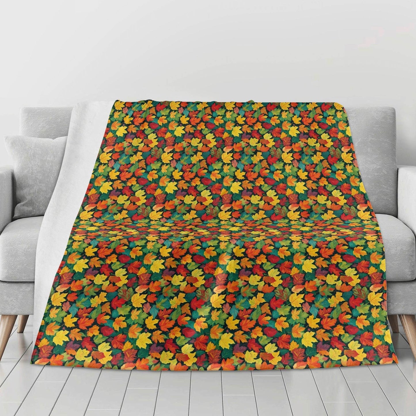 Colorful Leaves Flannel Breathable Blanket 4 Sizes - DeRose Seasonal