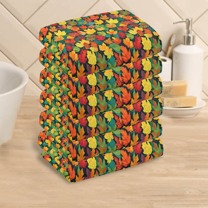 Colorful Leaves Hand Towels (6 Pcs) - DeRose Seasonal