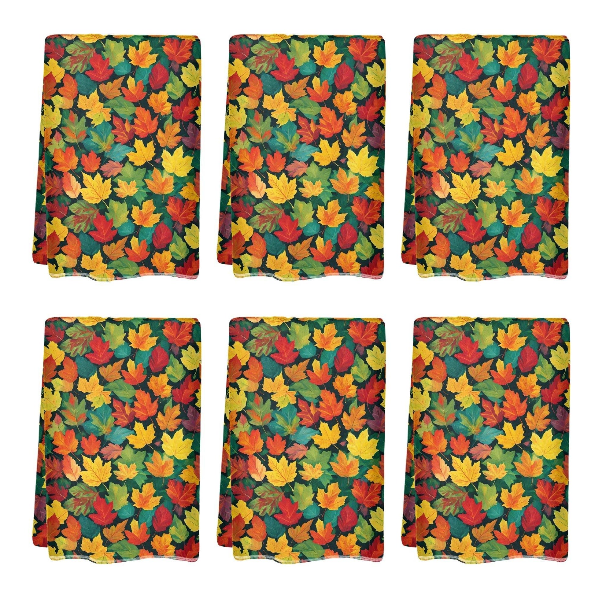 Colorful Leaves Hand Towels (6 Pcs) - DeRose Seasonal