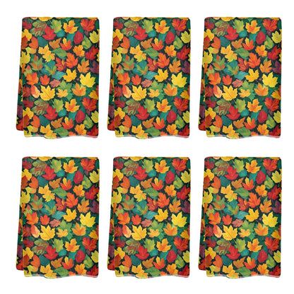 Colorful Leaves Hand Towels (6 Pcs) - DeRose Seasonal