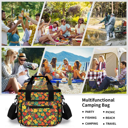 Colorful Leaves Insulated Leakproof Cooler Bag Lunch Box - DeRose Seasonal