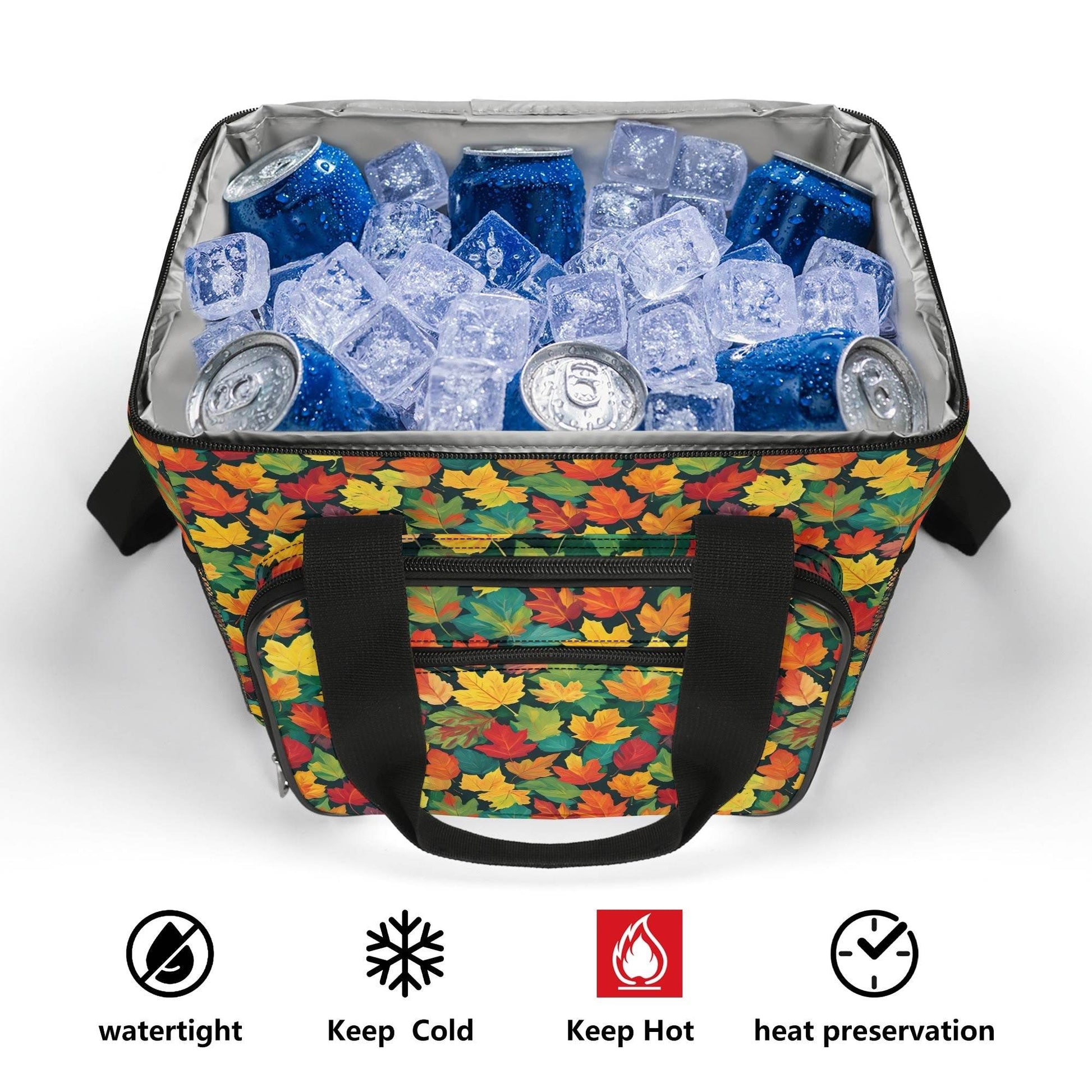 Colorful Leaves Insulated Leakproof Cooler Bag Lunch Box - DeRose Seasonal