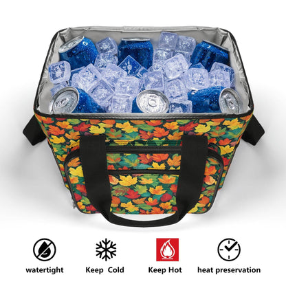 Colorful Leaves Insulated Leakproof Cooler Bag Lunch Box - DeRose Seasonal