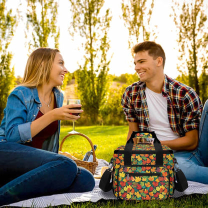 Colorful Leaves Insulated Leakproof Cooler Bag Lunch Box - DeRose Seasonal