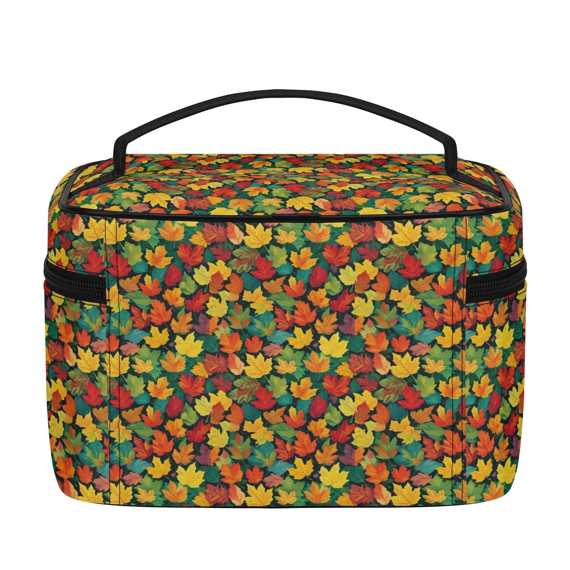 Colorful Leaves Leather Cosmetic Bag - DeRose Seasonal