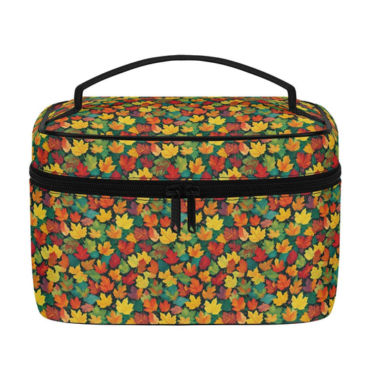 Colorful Leaves Leather Cosmetic Bag - DeRose Seasonal