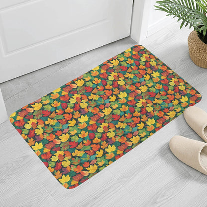 Colorful Leaves Plush Indoor Doormat - DeRose Seasonal
