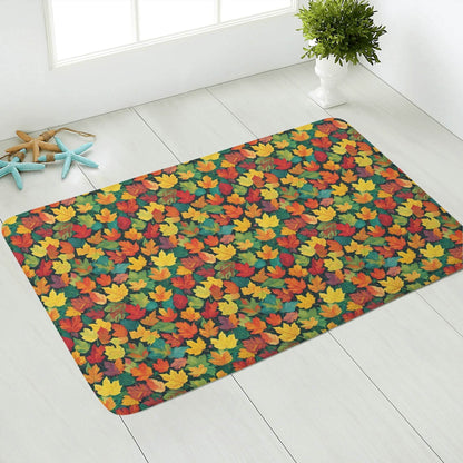 Colorful Leaves Plush Indoor Doormat - DeRose Seasonal
