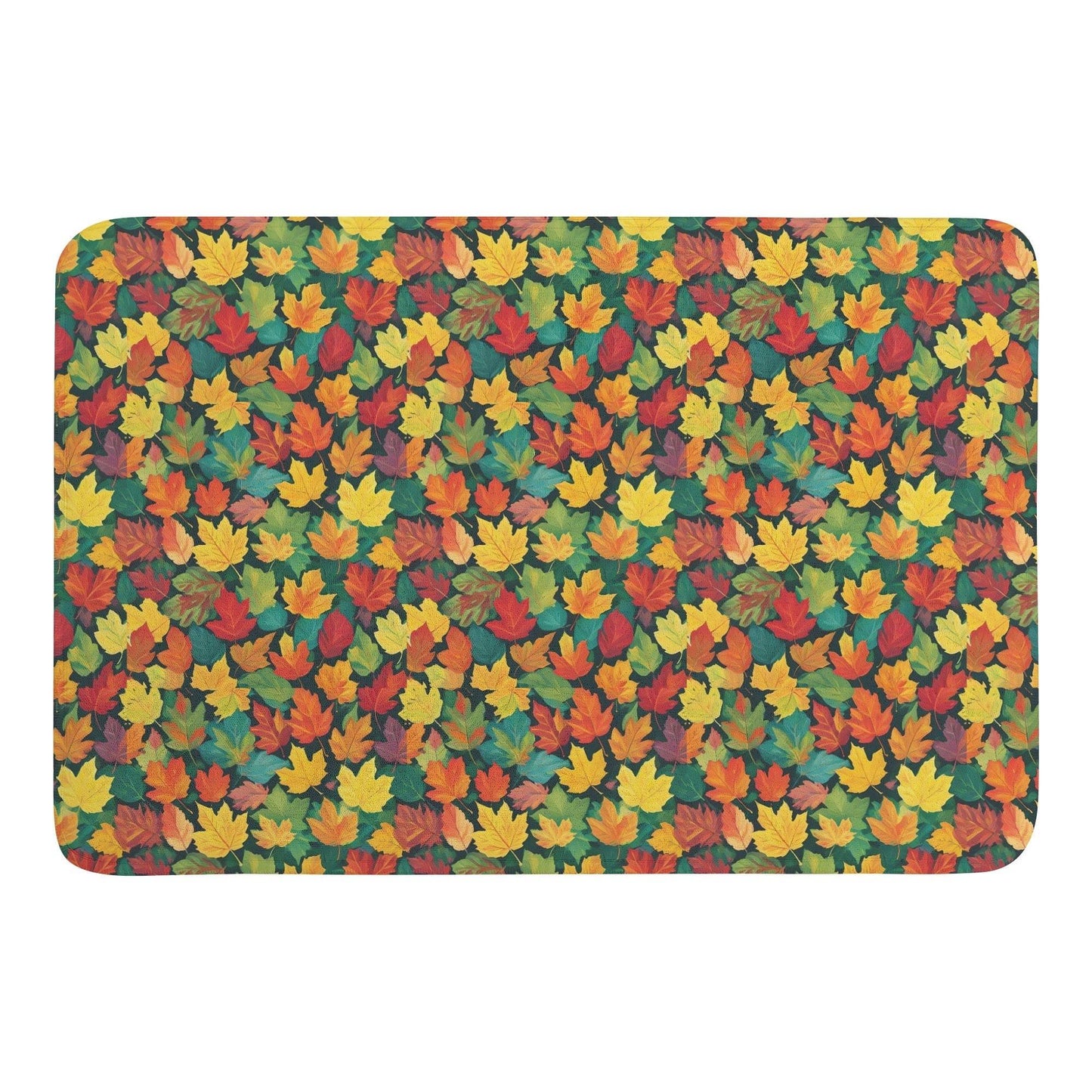 Colorful Leaves Plush Indoor Doormat - DeRose Seasonal