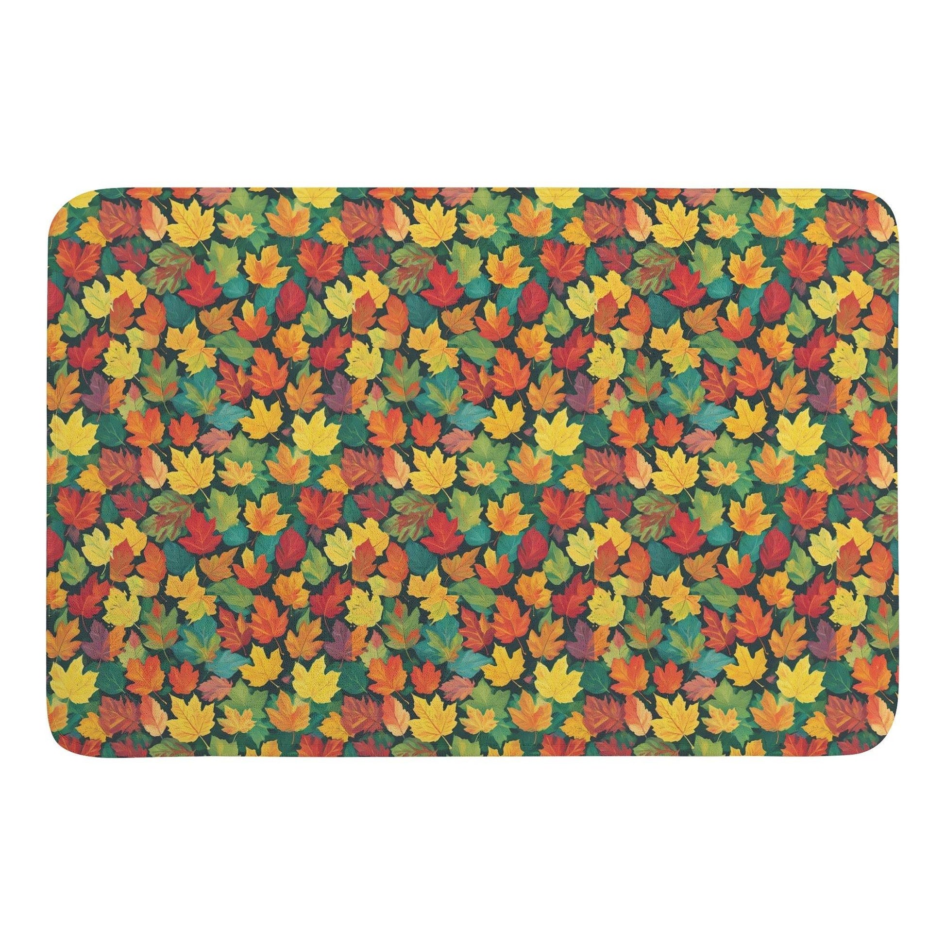 Colorful Leaves Plush Indoor Doormat - DeRose Seasonal