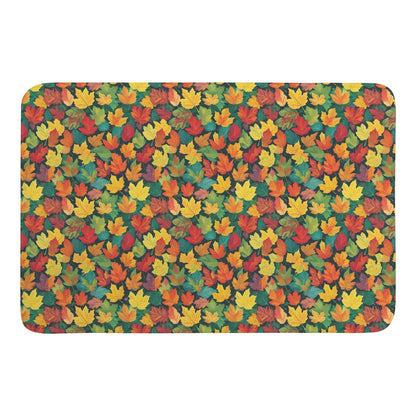 Colorful Leaves Plush Indoor Doormat - DeRose Seasonal