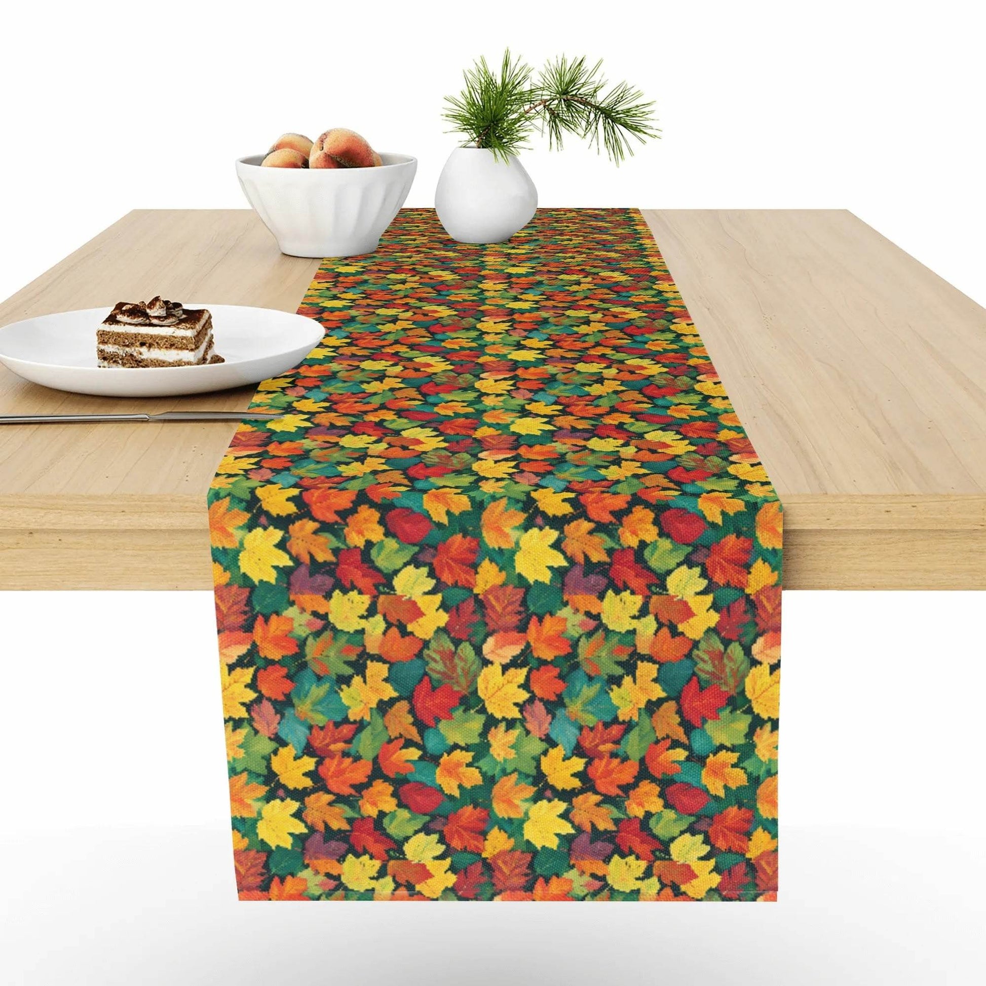 Colorful Leaves Polyester Table Runner - DeRose Seasonal