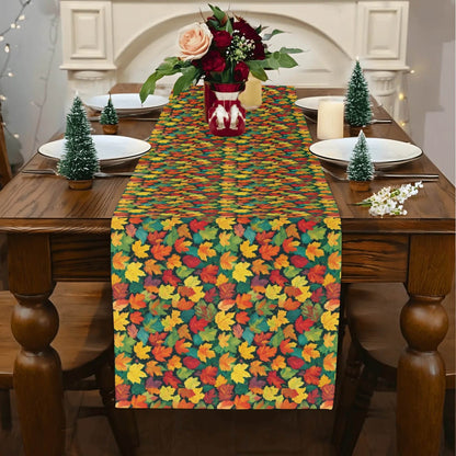 Colorful Leaves Polyester Table Runner - DeRose Seasonal