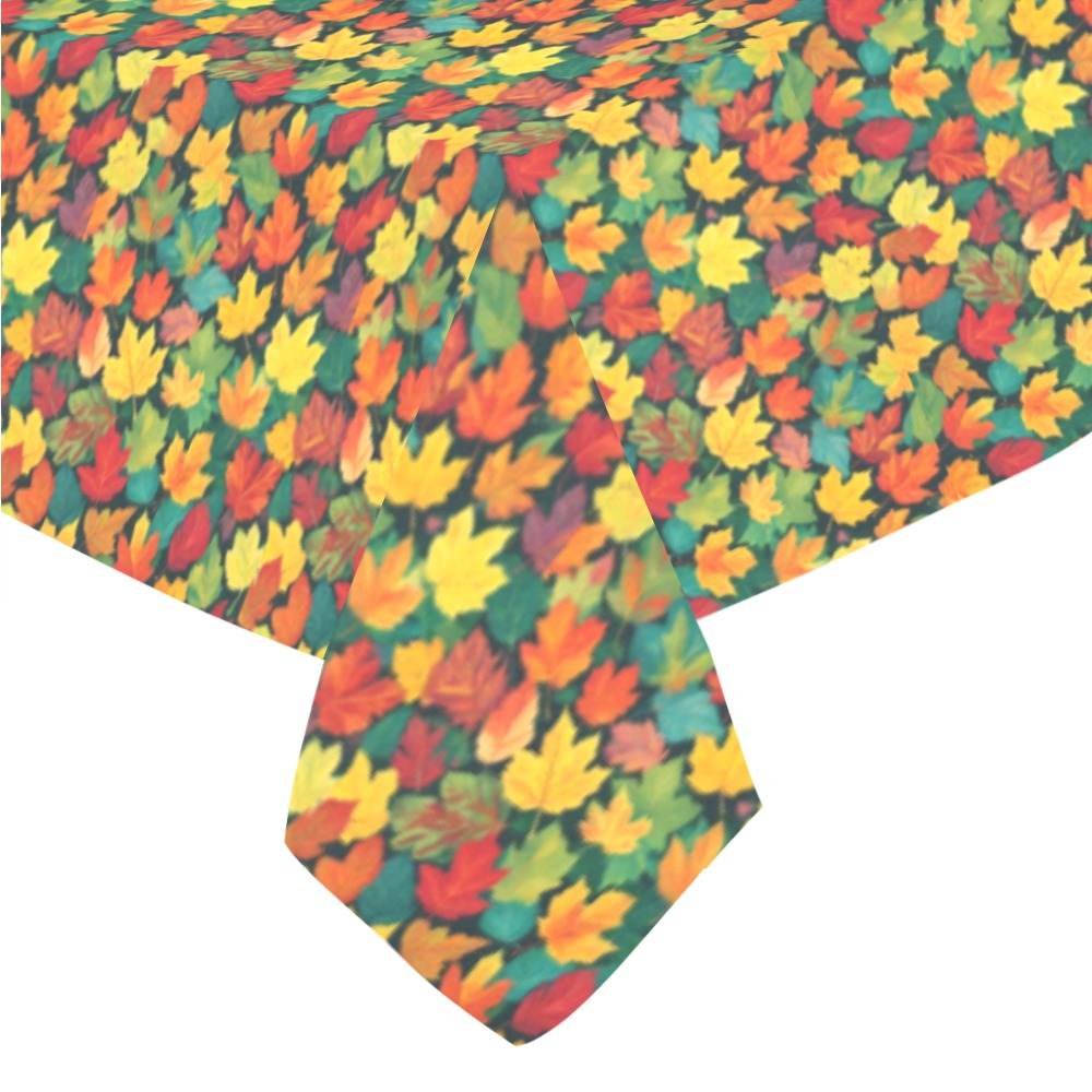 Colorful Leaves Polyester Tablecloth Polyester Tablecloth 70"x 52" DeRose Seasonal