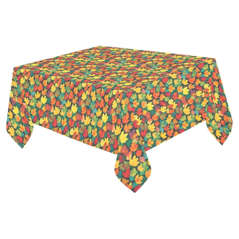 Colorful Leaves Polyester Tablecloth Polyester Tablecloth 70"x 52" DeRose Seasonal