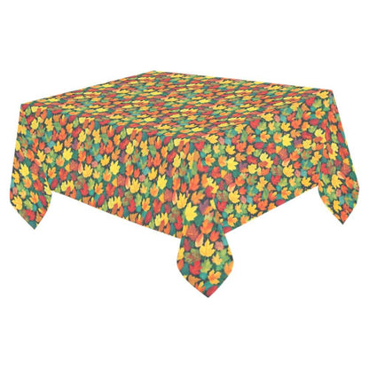 Colorful Leaves Polyester Tablecloth Polyester Tablecloth 70"x 52" DeRose Seasonal