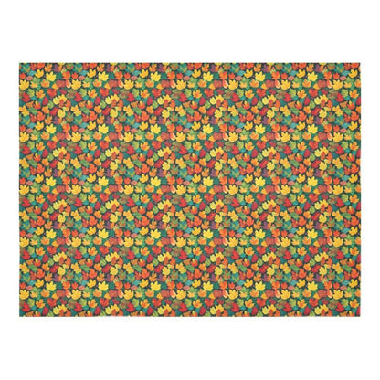Colorful Leaves Polyester Tablecloth Polyester Tablecloth 70"x 52" DeRose Seasonal