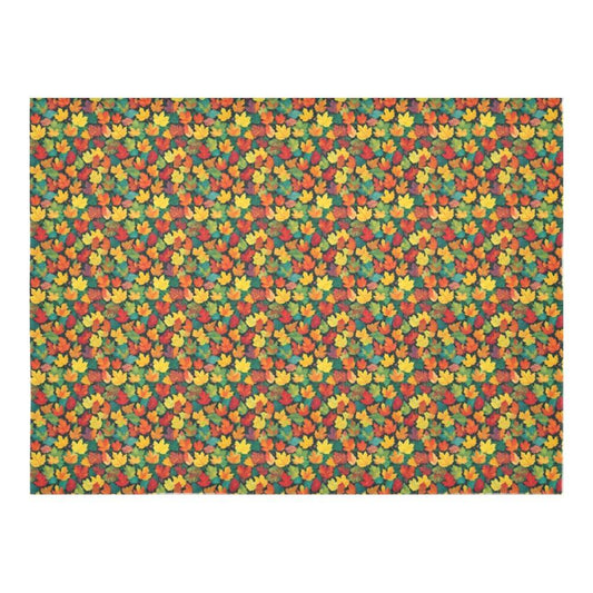 Colorful Leaves Polyester Tablecloth Polyester Tablecloth 70"x 52" DeRose Seasonal