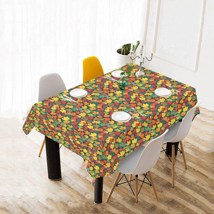 Colorful Leaves Polyester Tablecloth Polyester Tablecloth 70"x 52" DeRose Seasonal