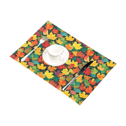 Colorful Leaves Table Placemat (set of 6) Placemats 12" x 18" (Set of 6) DeRose Seasonal