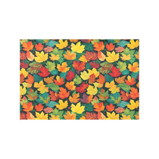 Colorful Leaves Table Placemat (set of 6) Placemats 12" x 18" (Set of 6) DeRose Seasonal