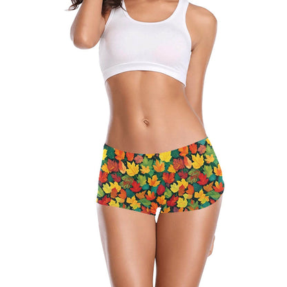 Colorful Leaves Women's Underwear Briefs Women's Boyshort Panties (Model L31) - DeRose Seasonal