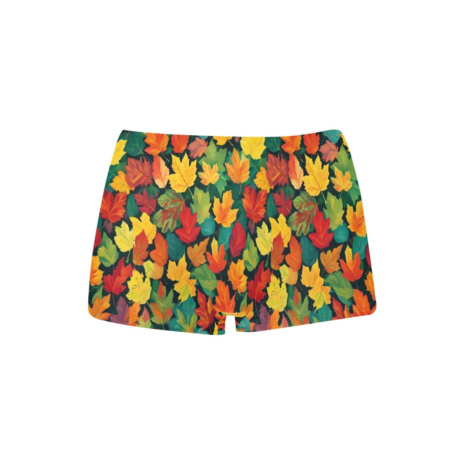 Colorful Leaves Women's Underwear Briefs Women's Boyshort Panties (Model L31) - DeRose Seasonal