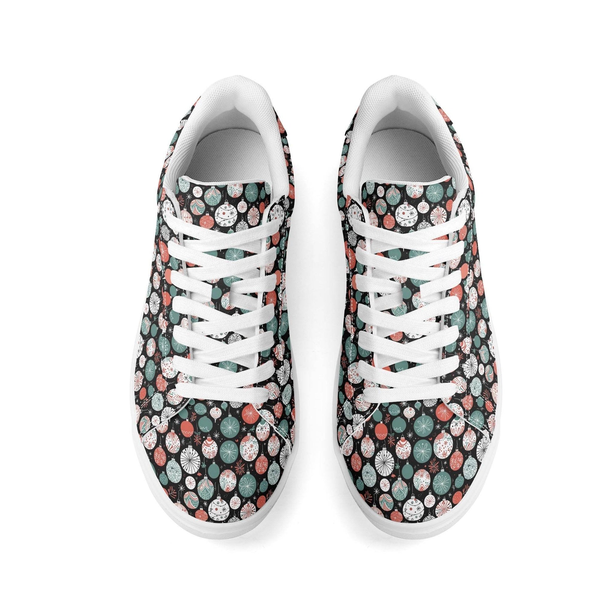 Colorful Ornament Adult Lightweight Brand Low Top Leather Shoes - DeRose Seasonal