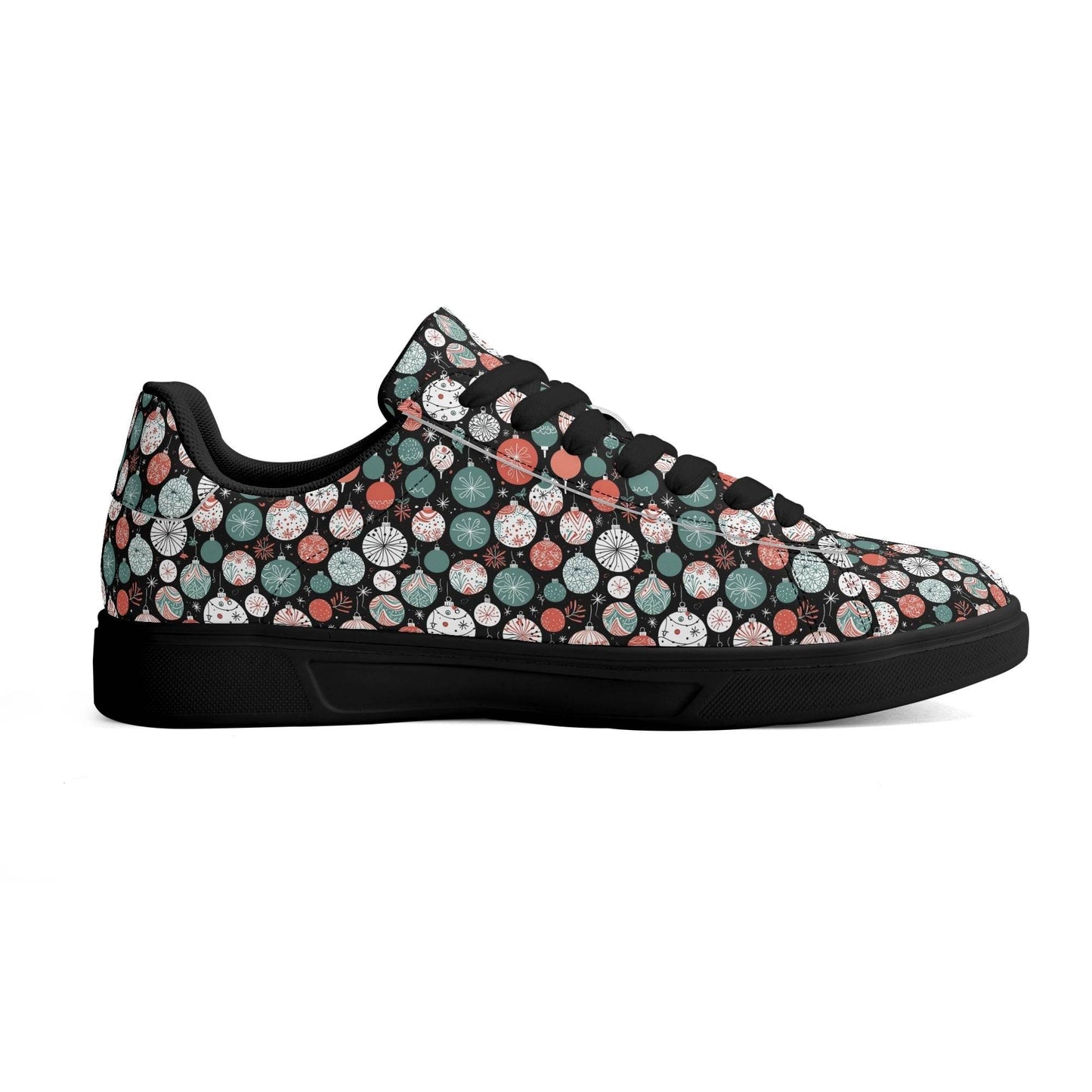 Colorful Ornament Adult Lightweight Brand Low Top Leather Shoes - DeRose Seasonal