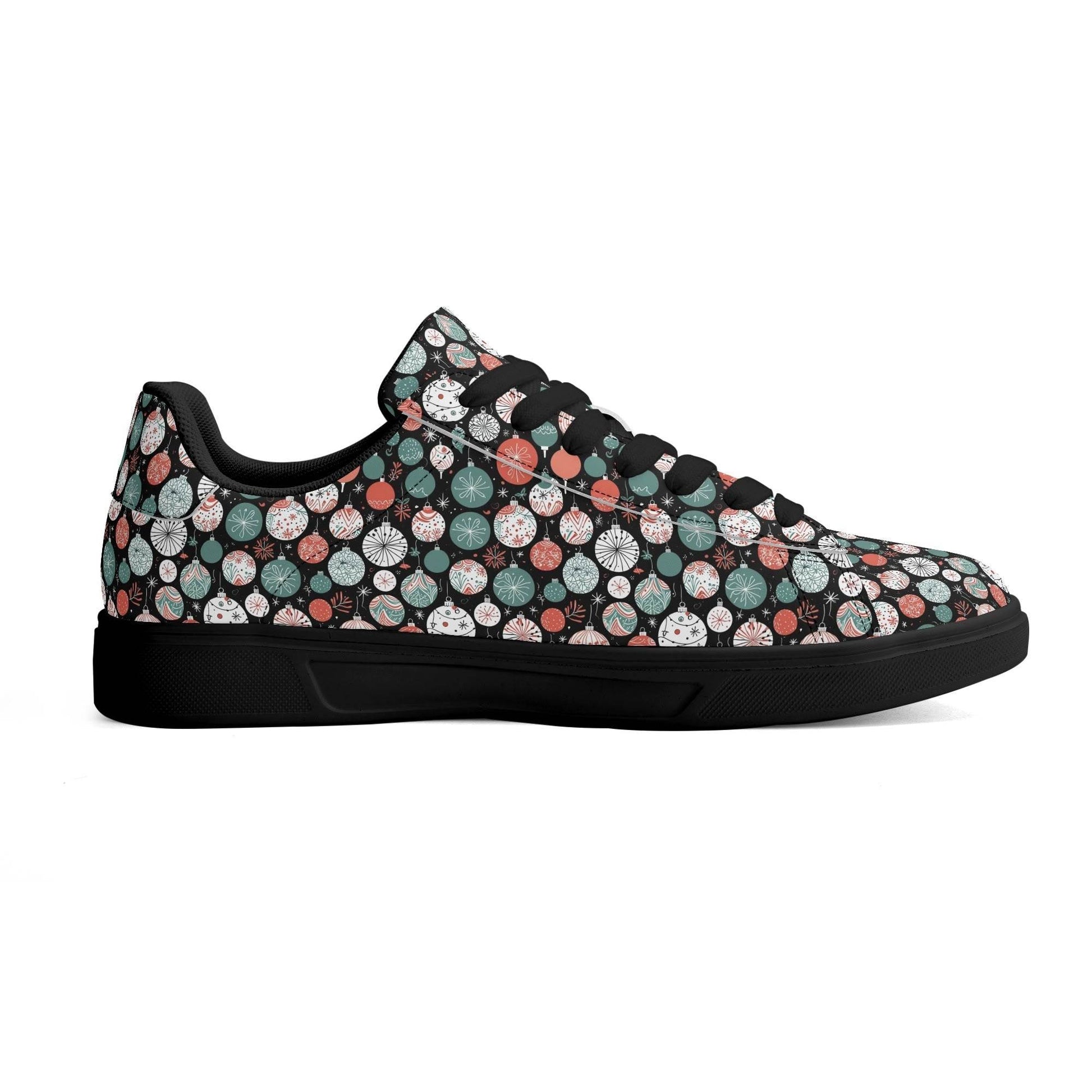 Colorful Ornament Adult Lightweight Brand Low Top Leather Shoes - DeRose Seasonal