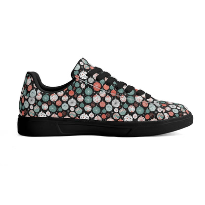 Colorful Ornament Adult Lightweight Brand Low Top Leather Shoes - DeRose Seasonal