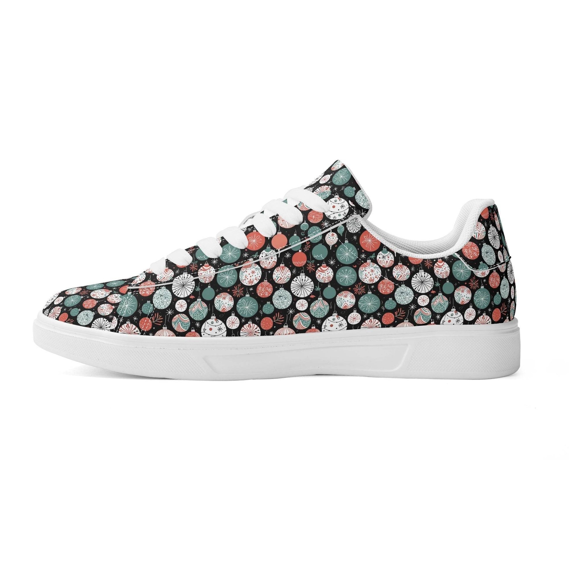 Colorful Ornament Adult Lightweight Brand Low Top Leather Shoes - DeRose Seasonal