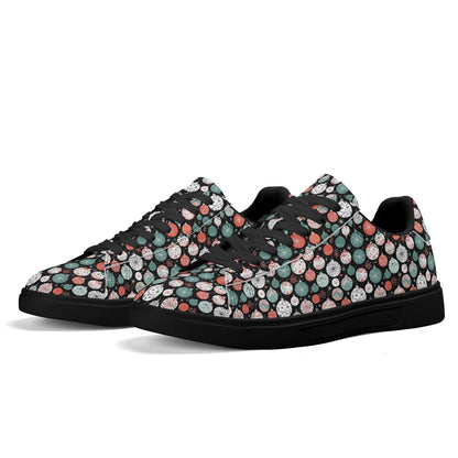 Colorful Ornament Adult Lightweight Brand Low Top Leather Shoes - DeRose Seasonal