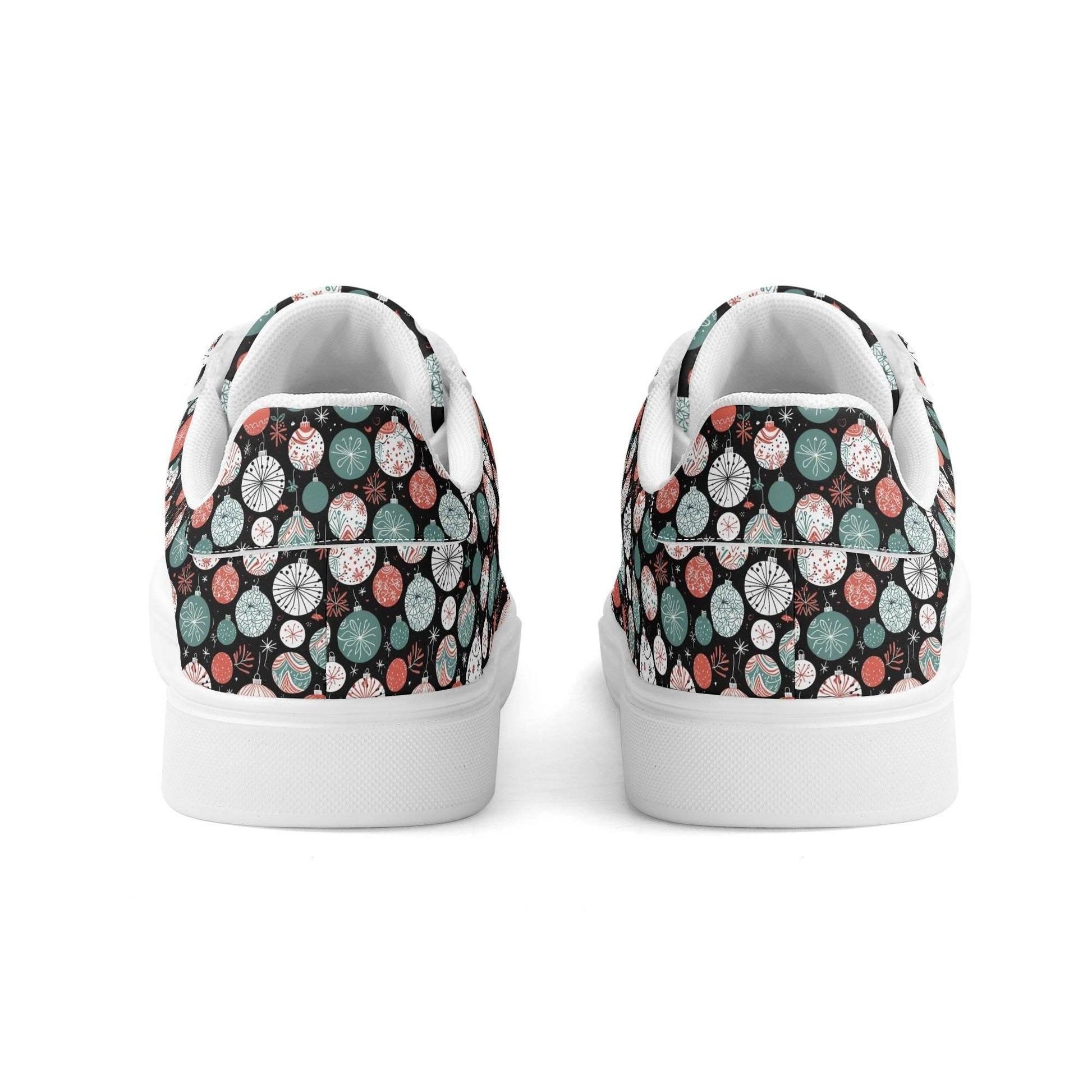 Colorful Ornament Adult Lightweight Brand Low Top Leather Shoes - DeRose Seasonal