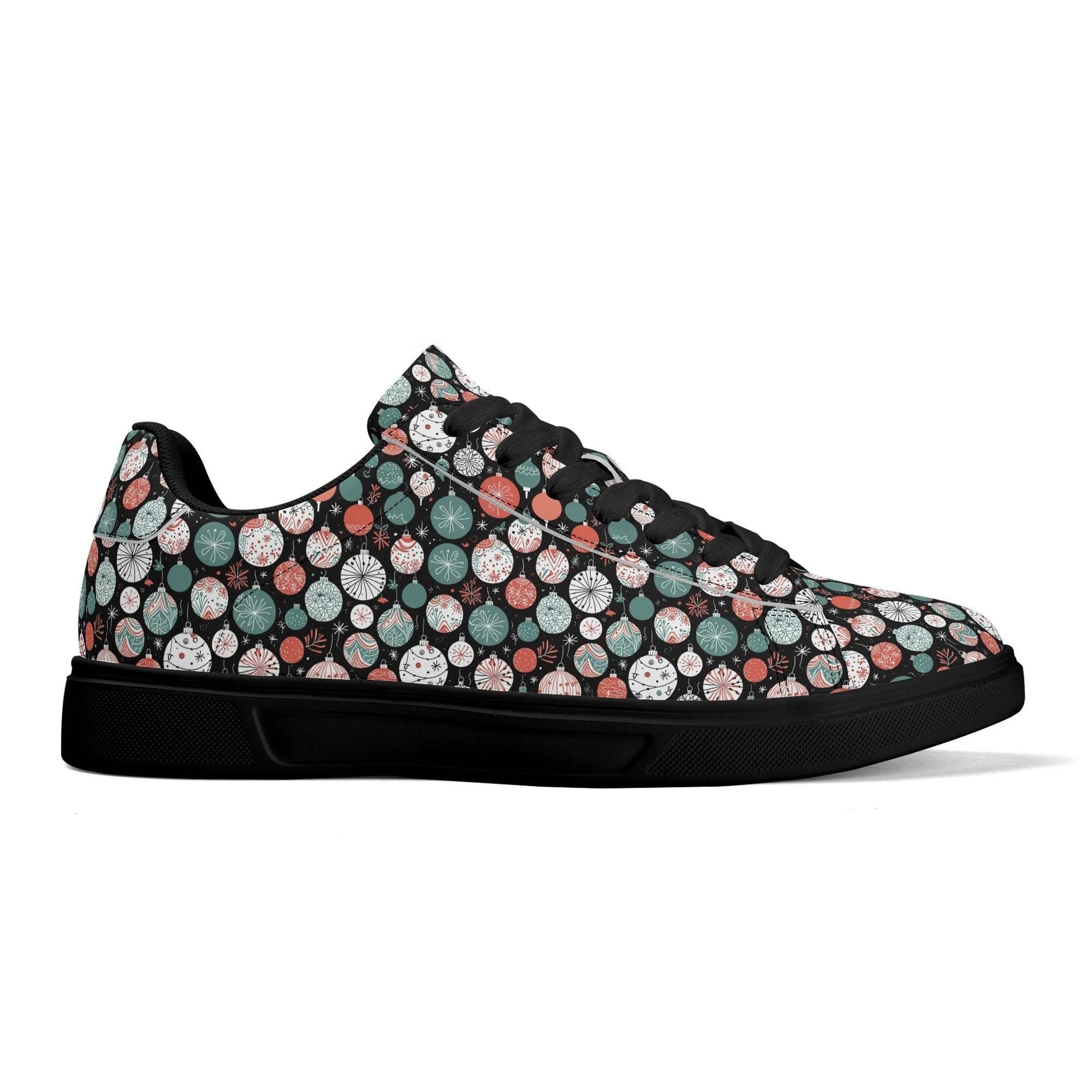 Colorful Ornament Adult Lightweight Brand Low Top Leather Shoes - DeRose Seasonal