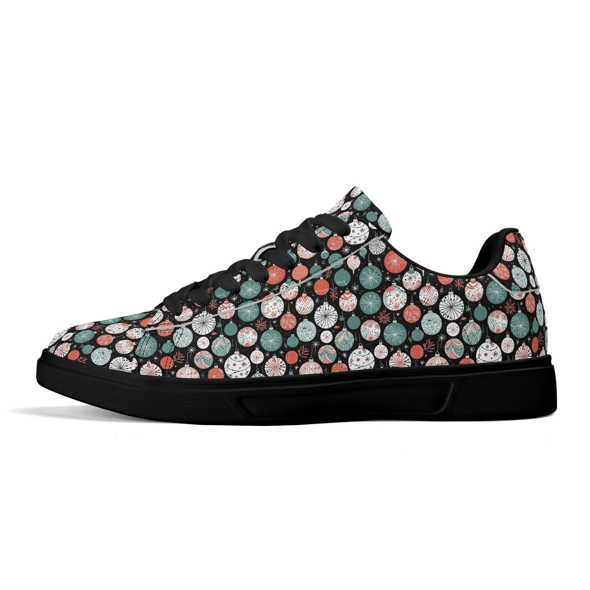 Colorful Ornament Adult Lightweight Brand Low Top Leather Shoes - DeRose Seasonal