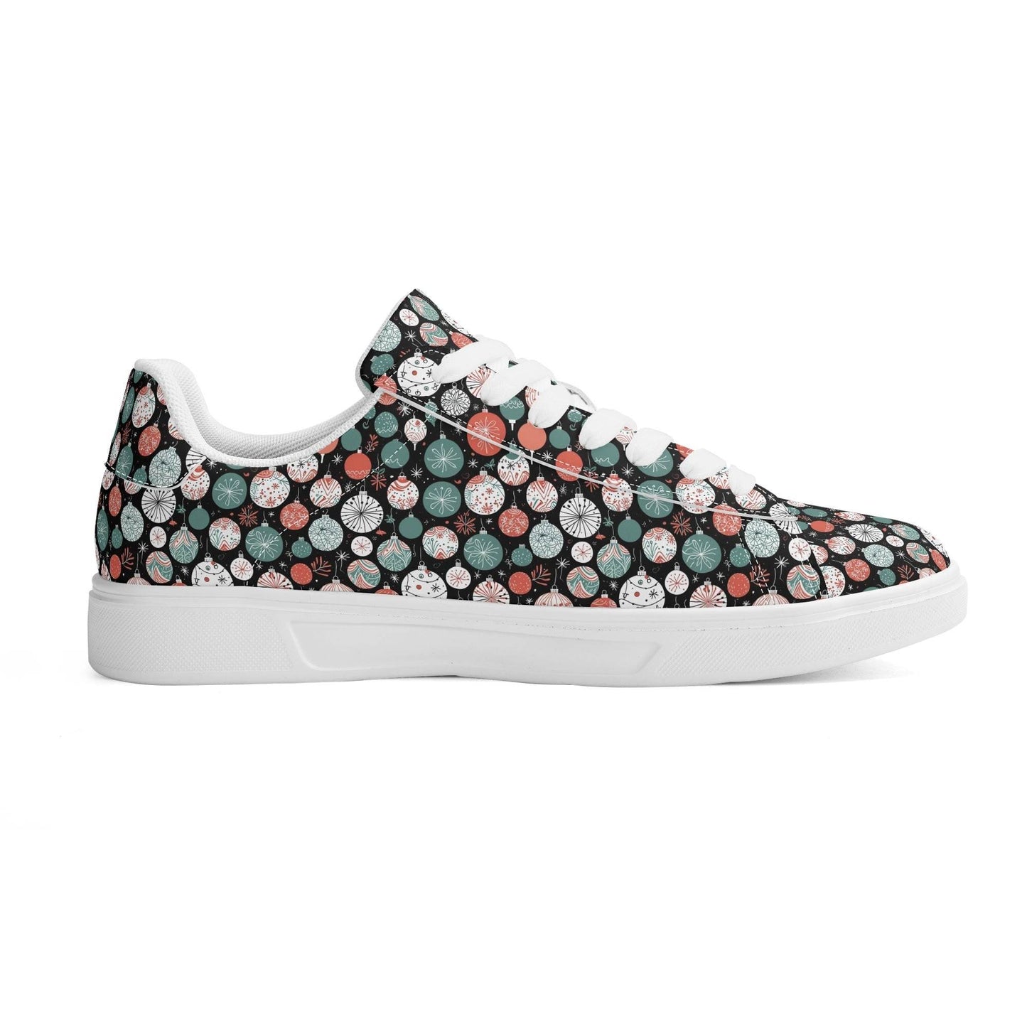Colorful Ornament Adult Lightweight Brand Low Top Leather Shoes - DeRose Seasonal