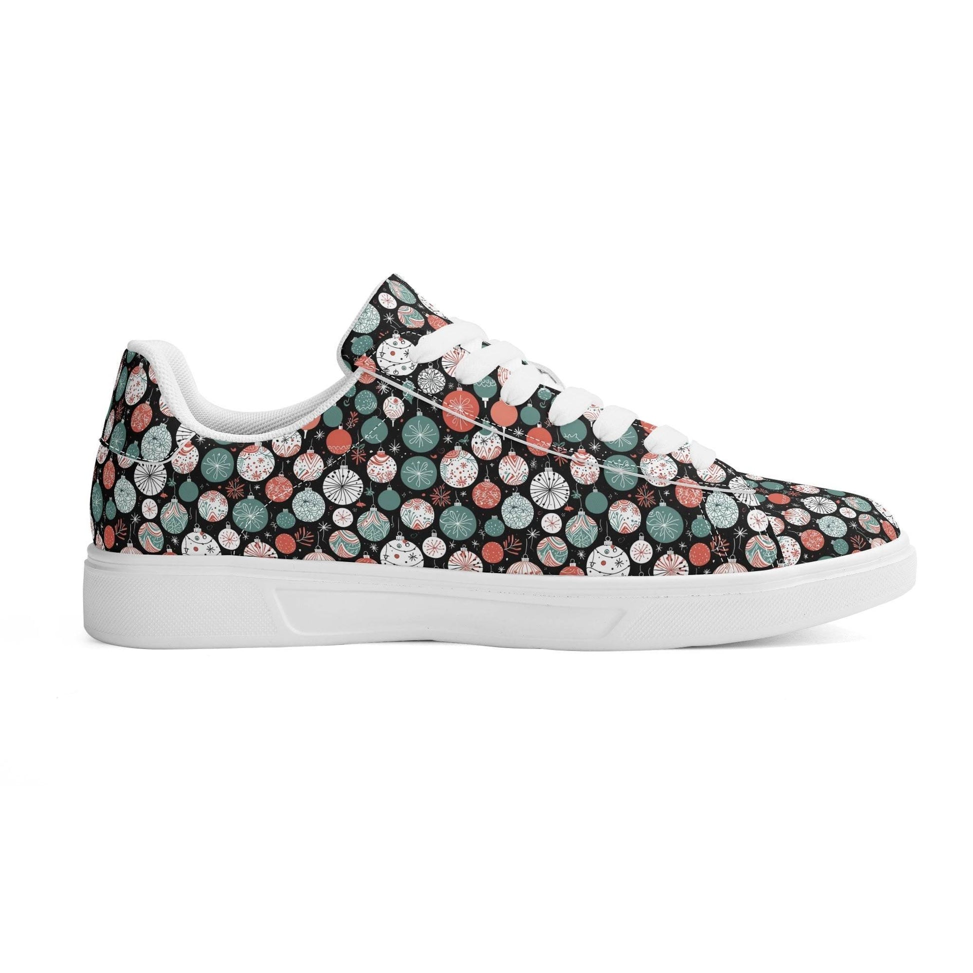 Colorful Ornament Adult Lightweight Brand Low Top Leather Shoes - DeRose Seasonal