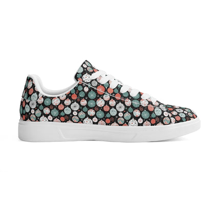 Colorful Ornament Adult Lightweight Brand Low Top Leather Shoes - DeRose Seasonal