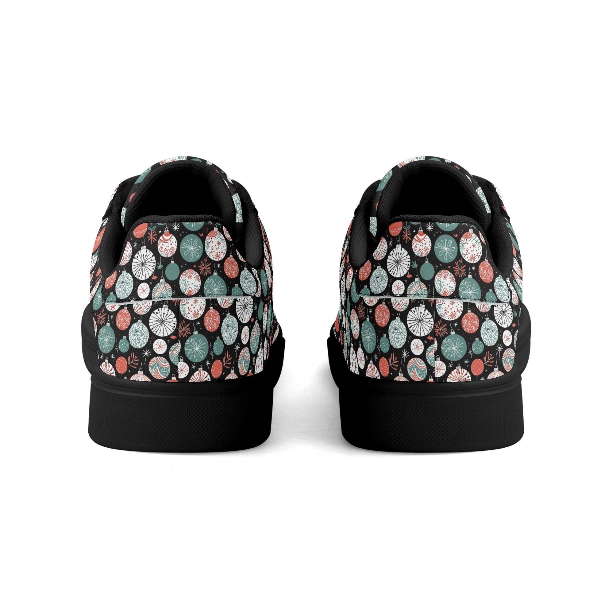 Colorful Ornament Adult Lightweight Brand Low Top Leather Shoes - DeRose Seasonal