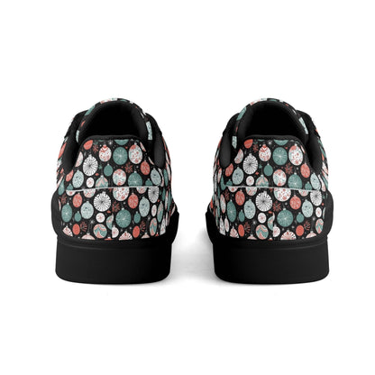 Colorful Ornament Adult Lightweight Brand Low Top Leather Shoes - DeRose Seasonal