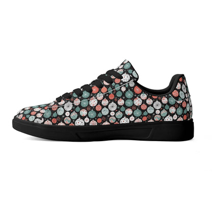 Colorful Ornament Adult Lightweight Brand Low Top Leather Shoes - DeRose Seasonal