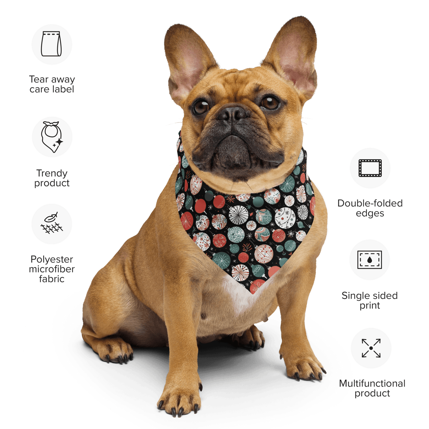 Colorful Ornament Bandana For Pets AND Humans! - DeRose Seasonal