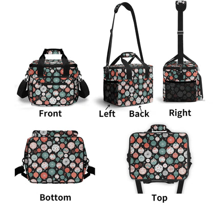 Colorful Ornament Insulated Leakproof Cooler Bag Lunch Box - DeRose Seasonal