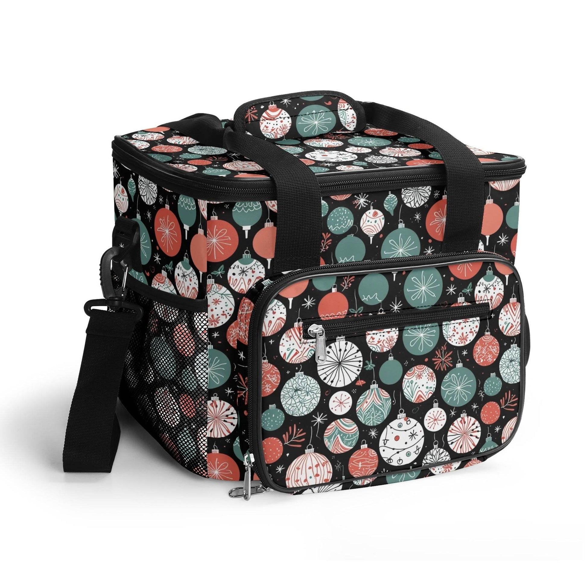Colorful Ornament Insulated Leakproof Cooler Bag Lunch Box - DeRose Seasonal