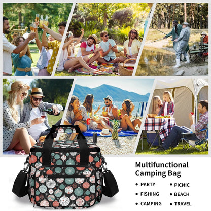 Colorful Ornament Insulated Leakproof Cooler Bag Lunch Box - DeRose Seasonal