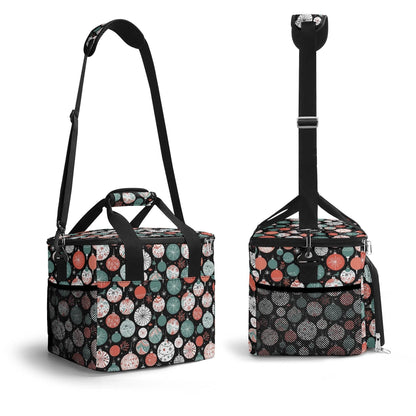 Colorful Ornament Insulated Leakproof Cooler Bag Lunch Box - DeRose Seasonal