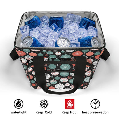 Colorful Ornament Insulated Leakproof Cooler Bag Lunch Box - DeRose Seasonal